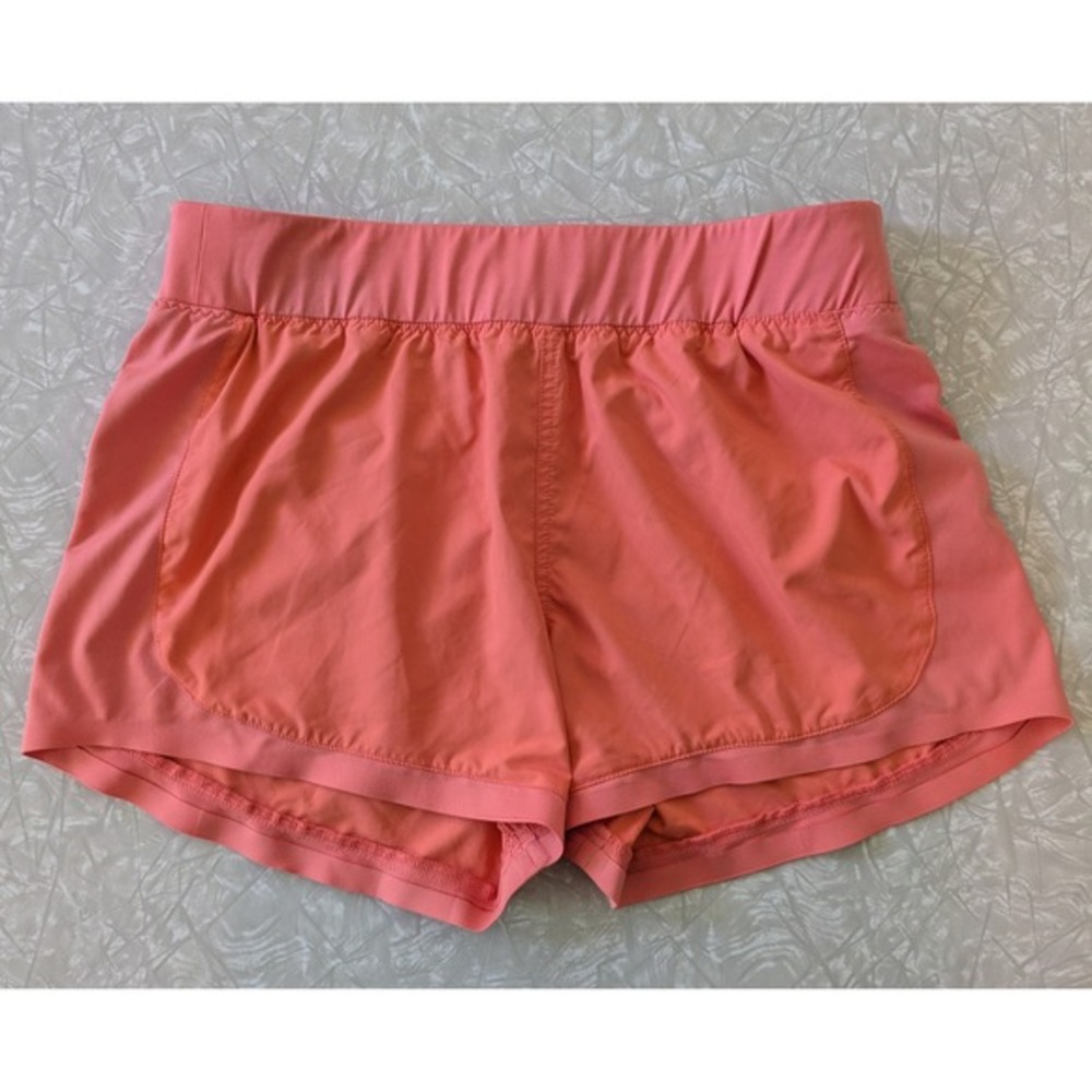 Athleta M Running Shorts Coral Pink Sporty Athleisure Wicking Outdoors